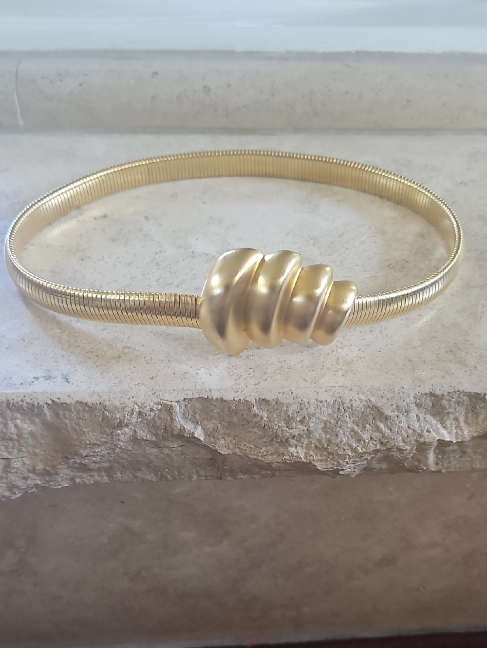 Gold-Tone Coil Accent Bangle Bracelet - Women Jewelry